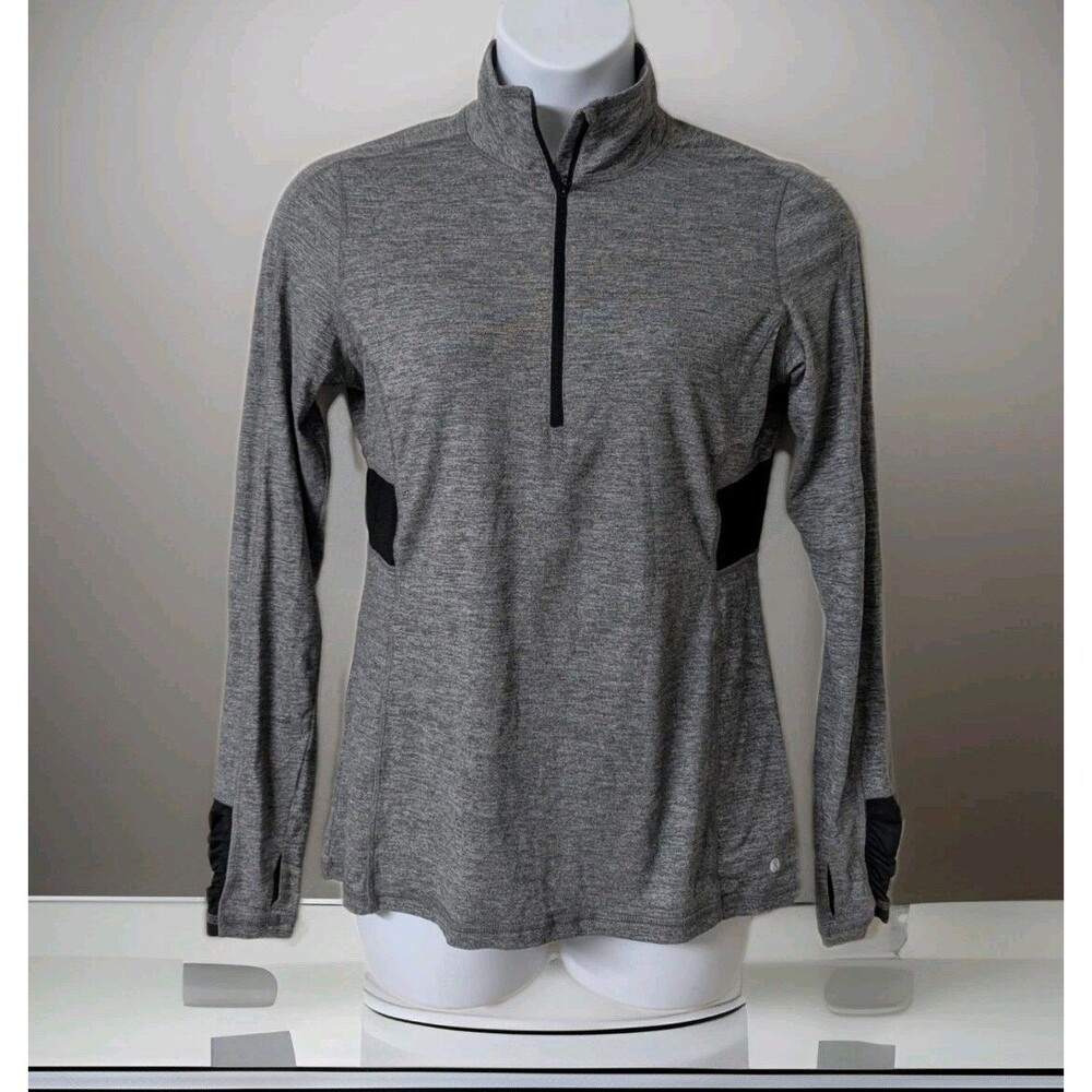 Layer 8 Womens Size L Pullover Quick Dry 1/4 Zip Thumb holes Athletic Wear